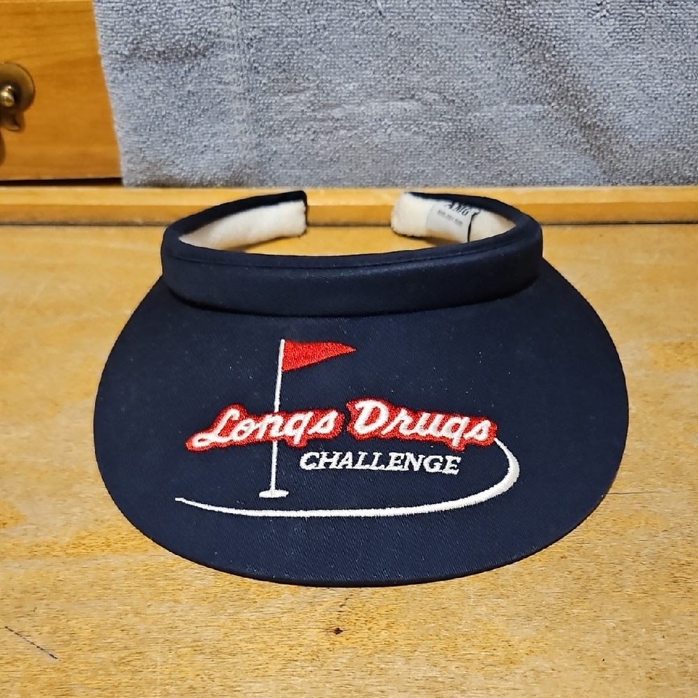 Longs Drugs Golf Challenge Visor Pharmacy Advertising Blue Embroidered